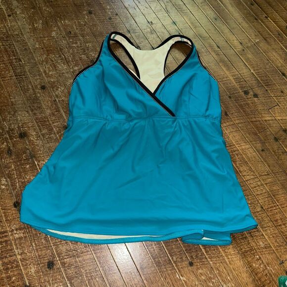 Miraclesuit blue modest 24W cruisewear tankini top - Picture 1 of 3